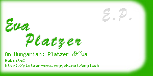 eva platzer business card